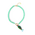 Santorini Sun - Green / Blue Necklace with Hand-Beaded Fish Charm