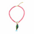 Santorini Sun - Pink / Orange Necklace with Hand-Beaded Fish Charm