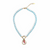 Santorini Sun - Light Blue / Red Necklace with Nautical Charms