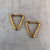 Triangle Hoop Earrings 15mm - Gold