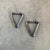Triangle Hoop Earrings 15mm - Silver