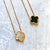 Clover Pendant with Chain - Gold