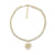 Sol Necklace | Brushed White Agate & Sun Pendant