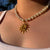 Sol Necklace | Brushed White Agate & Sun Pendant