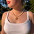 Sol Necklace | Brushed White Agate & Sun Pendant