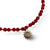 Romy Necklace | Red Agate & Silver Sun Pendant