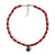 Romy Necklace | Red Agate & Silver Sun Pendant