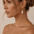 Double Freshwater Pearl Earring Charms on Gold - Cream